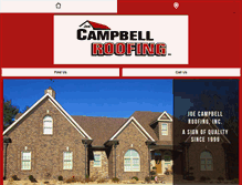 Tablet Screenshot of joecampbellroofing.com